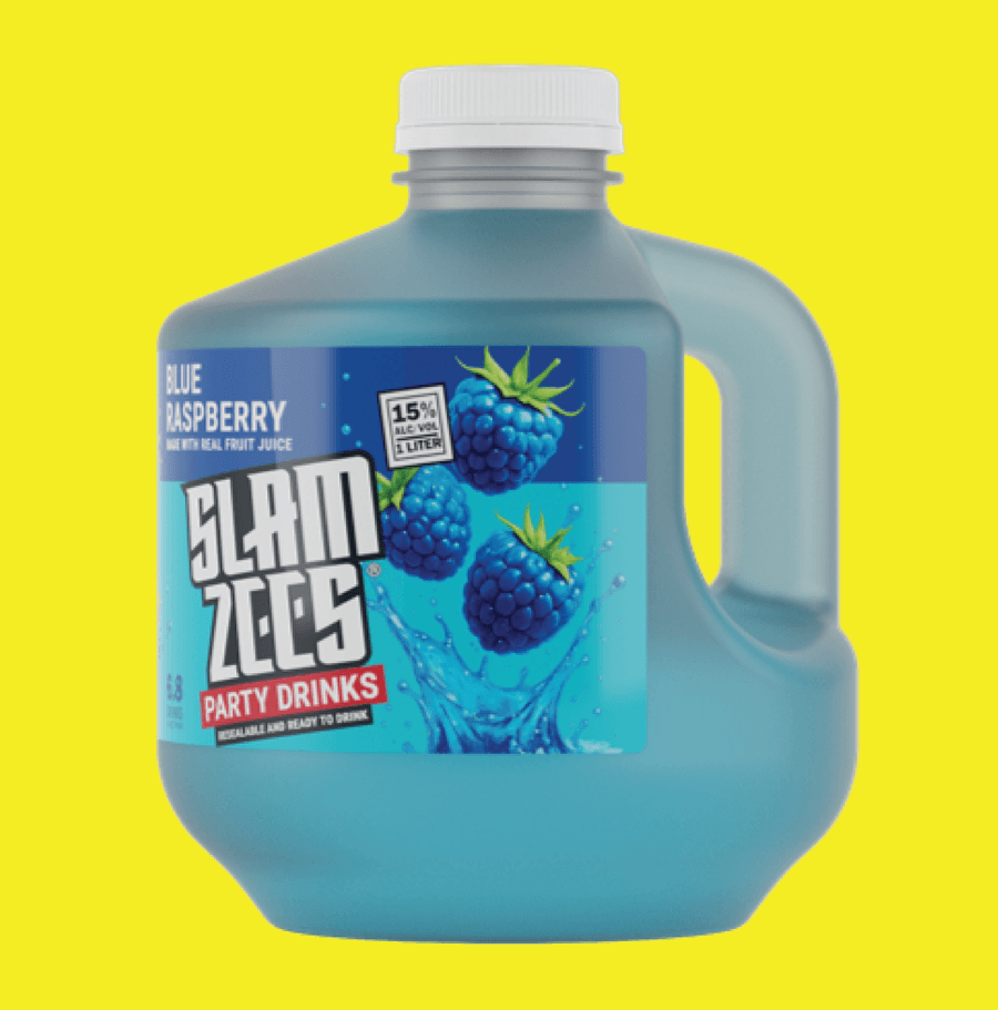 1 Liter SLAMZEES Blue Raspberry bottle